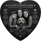 Personlized Heart Photo's Engraving on Slate Coaster