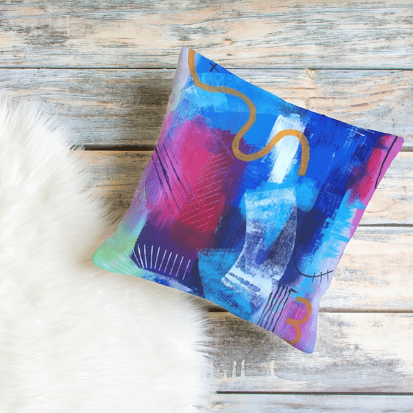  Modern Art Cushion, Original Abstract Design