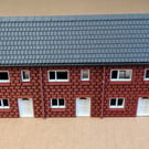 OO Gauge row of Modern 3 Terrace Houses