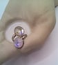 Adjustable Ring with 2 Lilac Flower Cabochons, Floral Ring, Gift for Her, Ring  - Image 4