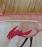 Handmade flamingo makeup bag, travel bag, accessories bag - Image 3