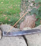 Hand Forged Steel Incense Holder - Scalloped Edge Incense Stick Holder - Image 1