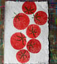 Tomatoes original screen print by Jo Brown