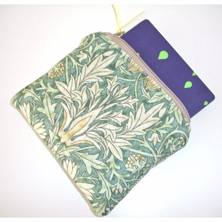 Purse William Morris Snakeshead Green Yellow Grey