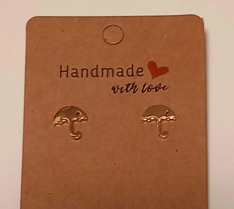 Umbrella stud earrings pushback Earrings OOAK