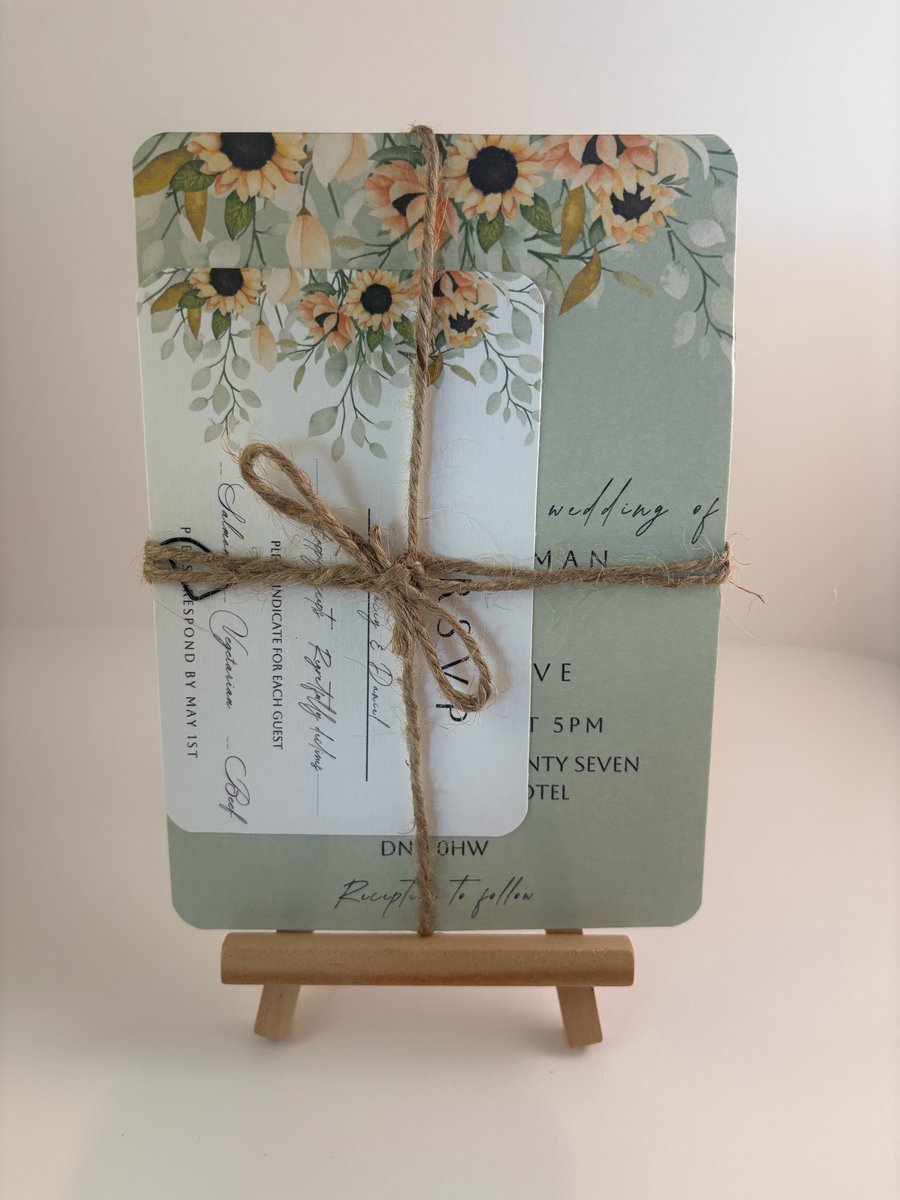 handmade wedding invitation