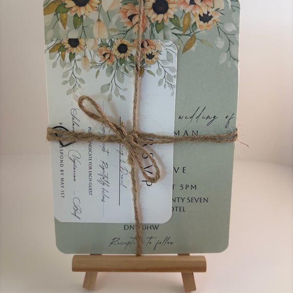 handmade wedding invitation