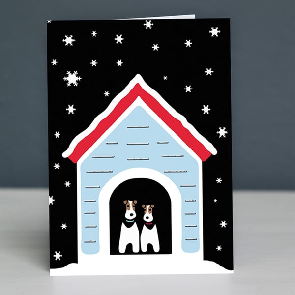 Snowy Dogs Christmas Card