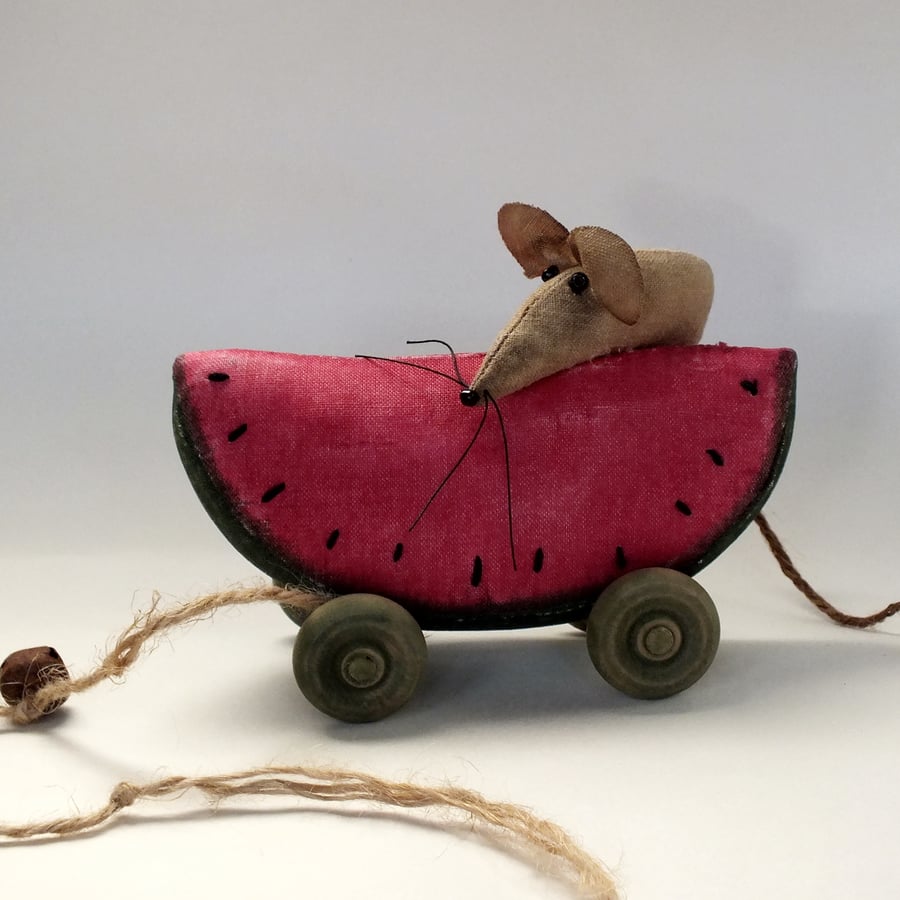 Mouse on a Watermelon