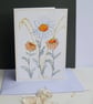 Hand Painted Wildflower Greetings Card with Envelope - Left Blank inside - Image 8