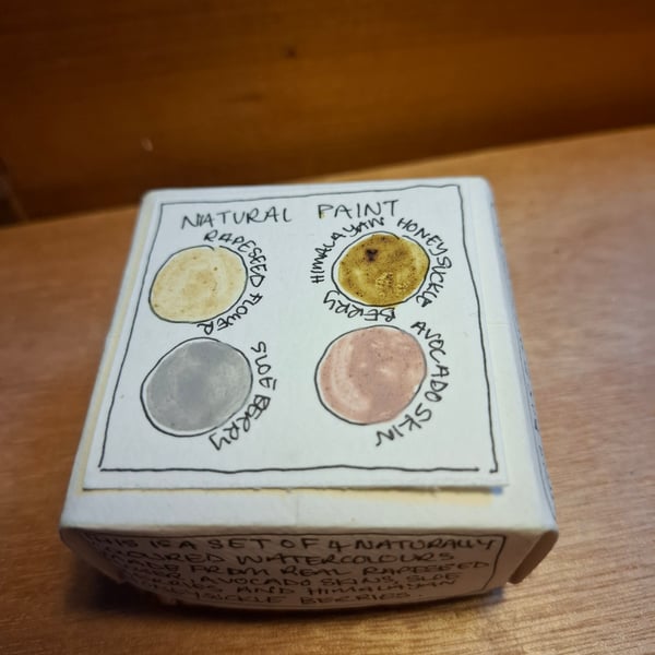 Set of Four Naturally Coloured Watercolour Paints
