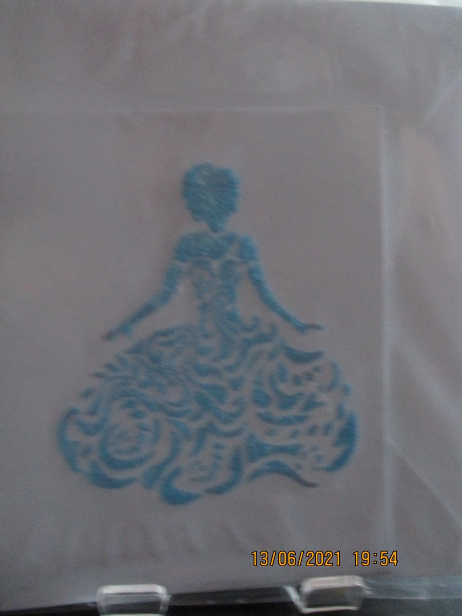 Blue Bride Wedding Card