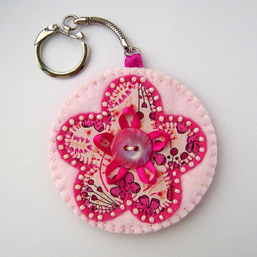 Pretty Flower Key Ring / Bag Charm