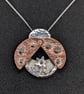 Silver ladybird pendant, Moving jewellery, Silver insect necklace - Image 8