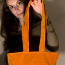 Unique, handmade, rustic orange bag! 