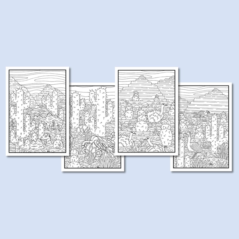 (Digital) Within The Desert Four Colouring Pages