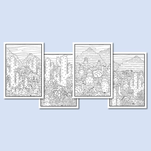 (Digital) Within The Desert Four Colouring Pages