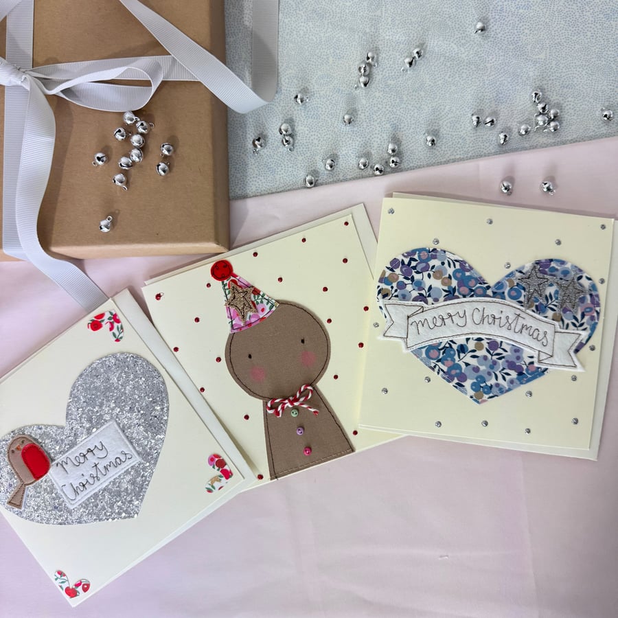 Stitched Christmas Card Set