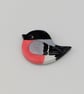 Handmade birthday card with removable clay bullfinch fridge magnet keepsake  - Image 3