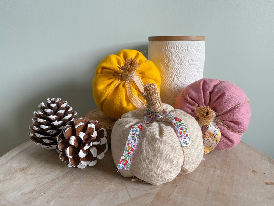 Fabric pumpkin, fabric pumpkins, autumn home decor, pumpkin ornament
