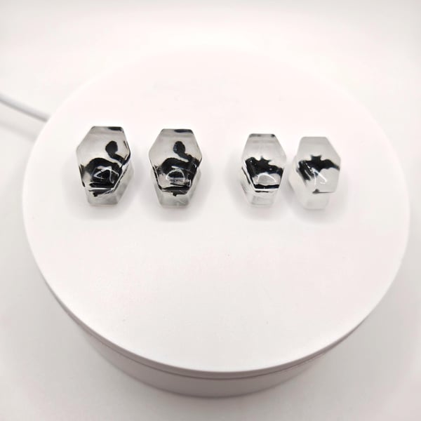 Halloween Glow in the Dark Ear Plugs: Coffin Design- Gothic Spooky Style 