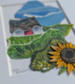 The Prize Sunflower - Original miniature collage. A5 Mounted - Image 7