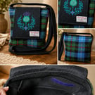 Robertson Tartan crossbody bag with thistle 
