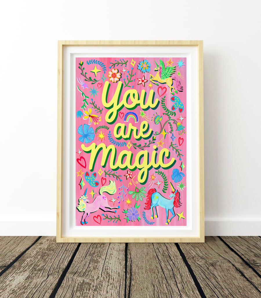 You are Magic Unicorn Nursery Print