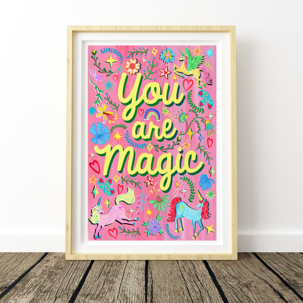 You are Magic Unicorn Nursery Print