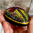 Dragonfly Hand Painted Rock Art  Textured Stone Painting Ornament