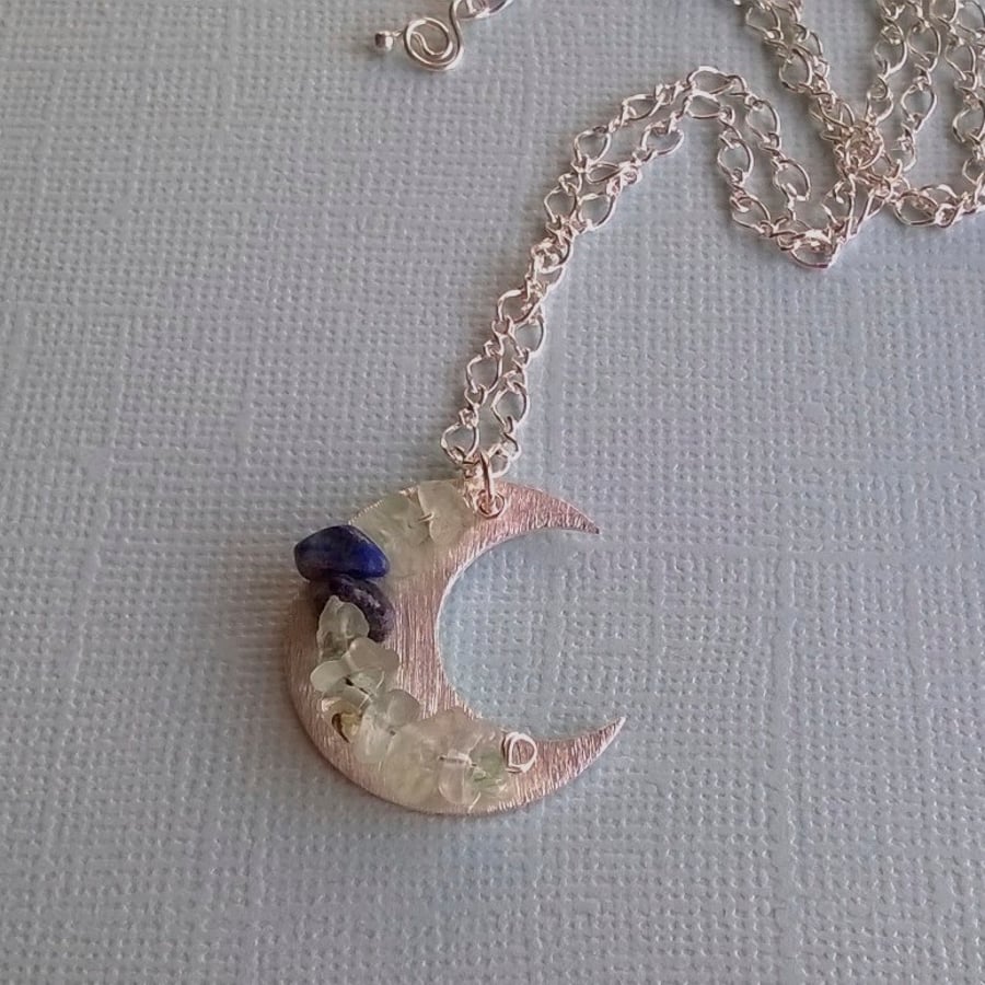 J. Mills Half Moon Lapis Lazuli Necklace