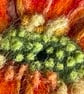 Hand Felted Zinnia Textile Artwork  - Image 3