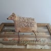 Handmade primitive sheep soft sculpture 2