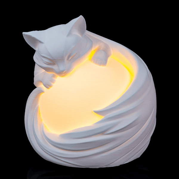 Sleeping Cat Lamp – Unique 3D Printed Table Lamp,Cat Night Light,
