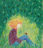 Small Talk - Original Painting - Acrylic Gouache and Pens - Image 1
