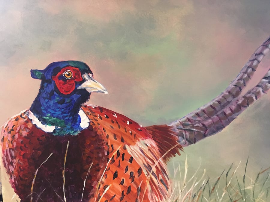Stunning giclee print of pheasant painting by British artist