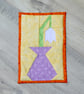 Mug Rug with a Snowdrop in a Vase.  - Image 2