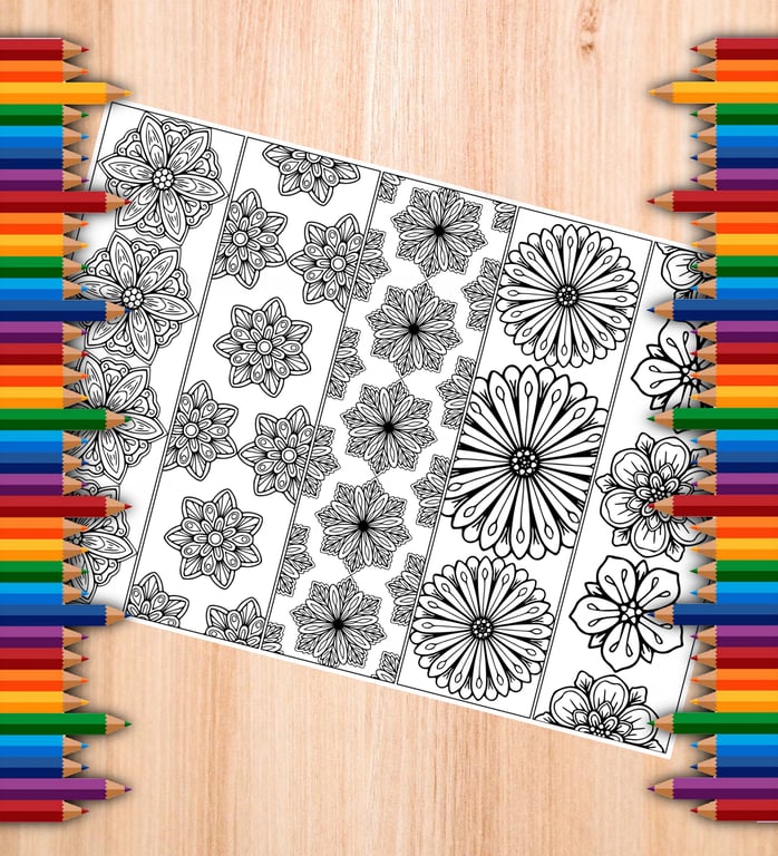 Digital Colouring Pack - Bookmarks and Tags