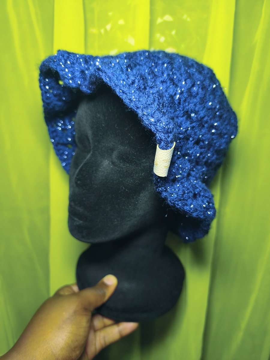 Navy Glitter Bucket Hat