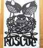 Large Bespoke Personalised Custom Hand made Baby Name Papercut