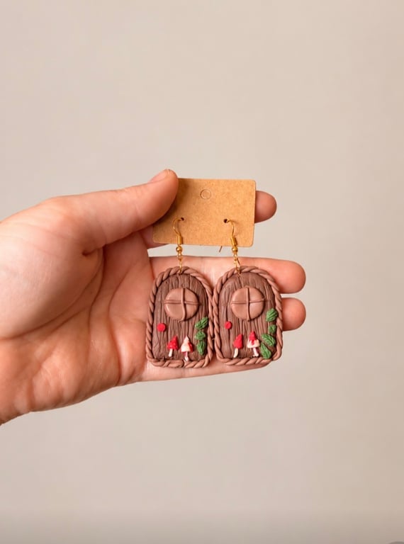 Woodland door earrings