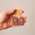 Woodland door earrings
