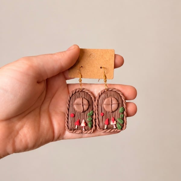 Woodland door earrings