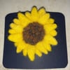Needle Felted Sunflower Brooch