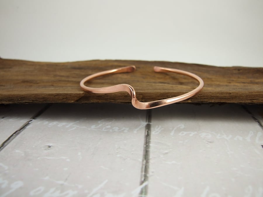Copper Cuff Bracelet, Twisted Torque Copper Bangle, Unisex