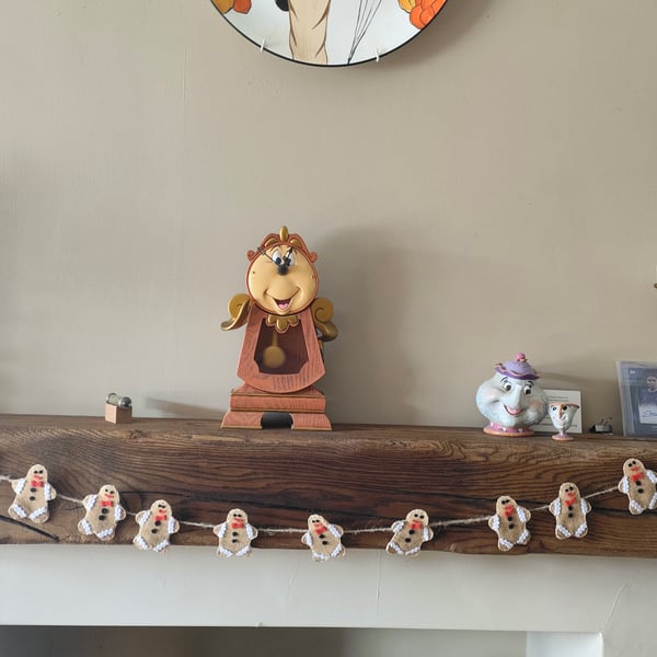 Handmade felt Gingerbread man garland