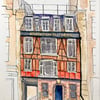Bricklayers Arms Belgravia Central London original watercolour  fine art