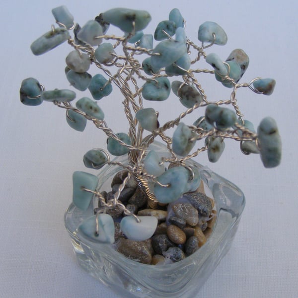 Larimar Gemstone Tree of Life