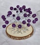 Small Wire Tree with Purple Synthetic Lava Beads on a Wooden Base - Image 6