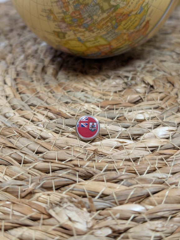 Bermuda Flag Map Pin – Caribbean Travel Map Push Pin for Wooden Maps, Bermuda